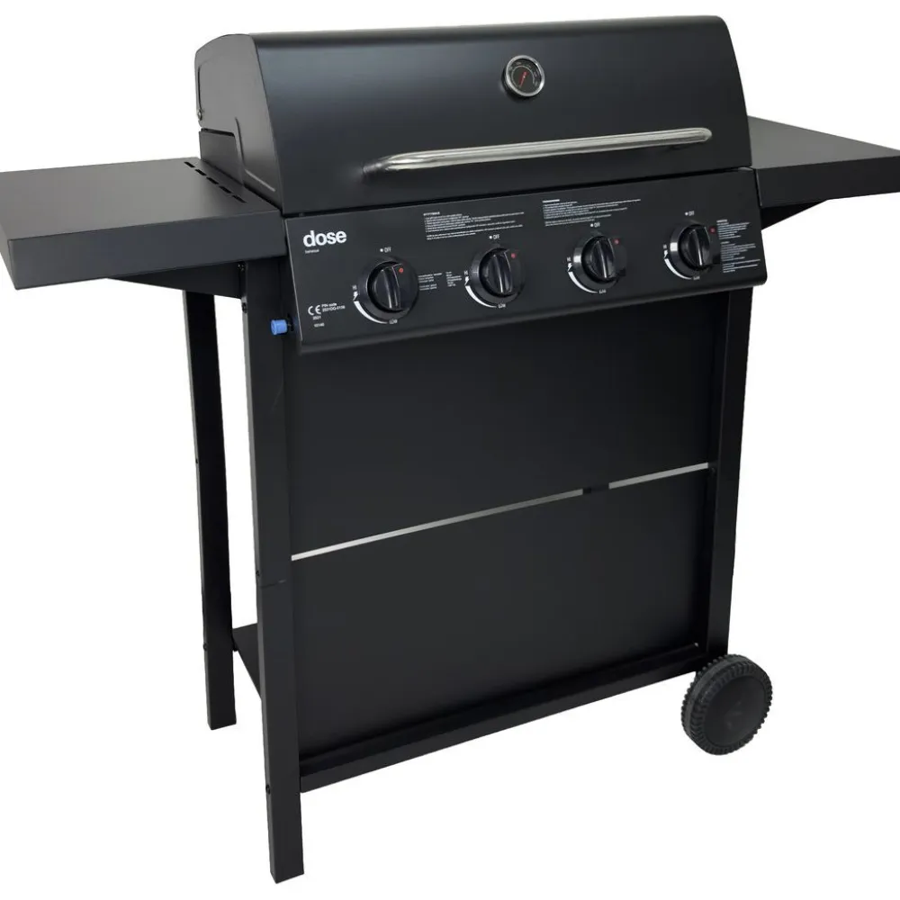 Kaasugrilli Barbeque 10140, 4 poltinta, musta - Dose Best