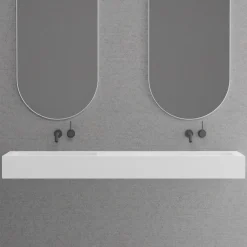 Kaksoispesuallas Solid SW5 1400x475 mm mattavalkoinen - Scandtap Outlet