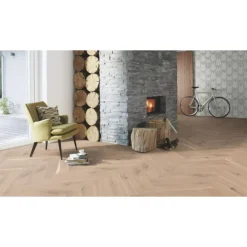 Kalanruotoparketti Boen Oak White Vivo, mattalakattu, harjattu - Boen Flooring Sale