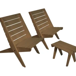 Kalusteryhmä Granny, 2 tuolia + pöytä, mänty - EcoFurn Hot
