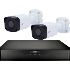 Celotron Kameravalvontajärjestelmä UNV 4K, älykäs tallennin, 4 kanavaa + 1TB kiintolevy + 2kpl keinoälyllä varustetut 8MP/4K kamerat + 2kpl 30m RJ45 kaapelit Outlet