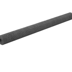 FinePRICE Kanaverkko teräs PVC pinnoitteella silmäkoko 36mm 36x1.5m harmaa New