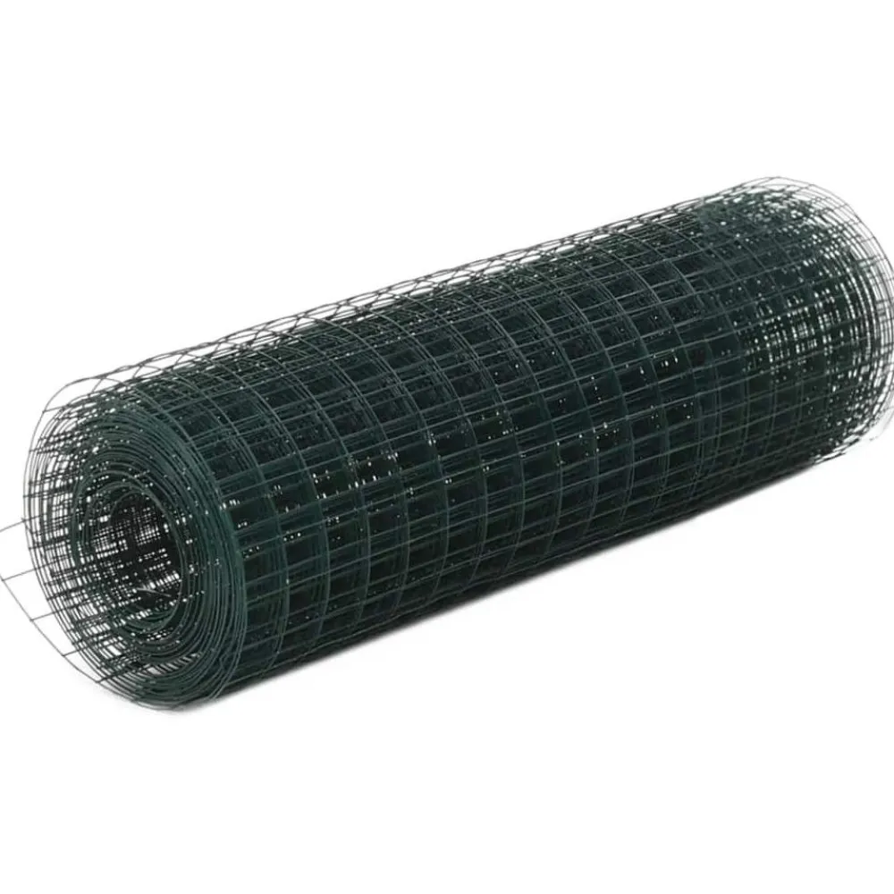 FinePRICE Kanaverkko 12x12mm galvanoitu teräs 10x0.5m vihreä Best