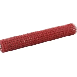Kanaverkko 16x16mm teräs PVC pinnoitteella 10x1m punainen - FinePRICE Best
