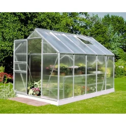 Kasvihuone Popular 6,2 m² kennolevy/alumiini - Halls Discount