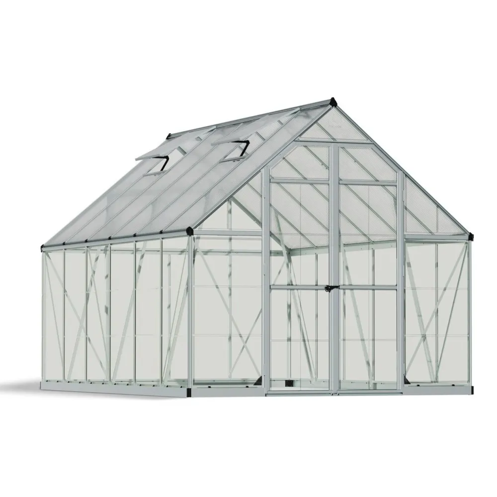Palram-Canopia Kasvihuone Balance Hybrid 8,9 m² 8x12 ft hopea New