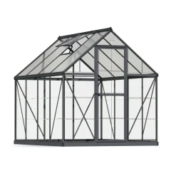 Kasvihuone Hybrid 4,6 m² 6x8 ft harmaa - Palram-Canopia New