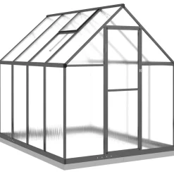 FinePRICE Kasvihuone pohjarungolla alumiini, eri kokoja ja värejä (36637) Clearance