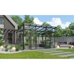 Kasvihuone Aphrodite 11.5m² alumiinirunko musta - Vitavia Hot