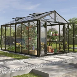 Vitavia Kasvihuone Poseidon 11900, 11.9m², lasi/polykarbonaatti, musta Hot