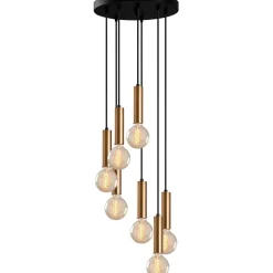 Kattovalaisin Tempo 7-osainen messinki/musta - Linento Lighting Hot