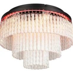 Kattovalaisin Vono LED RGB Ø40cm mattamusta/kirkas - Trio