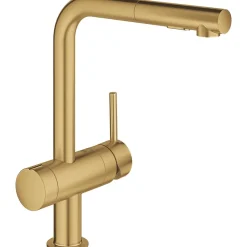 Keittiöhana Minta, APK-liitäntä, ulosvedettävä juoksuputki, brushed cool sunrise - Grohe New