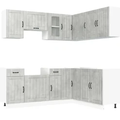 FinePRICE Keittiökaappisarja 11-osainen Kalmar, eri värejä (43836) Hot