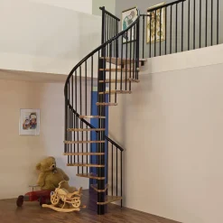 Kierreportaat Euro Design Ø1200-1600 mm musta/pyökki - Byggera Online