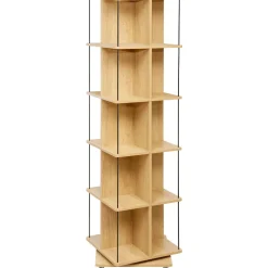 Kirjahylly FERDIE kääntyvä 45x45xK176 cm, saarni/musta - Home4you Discount
