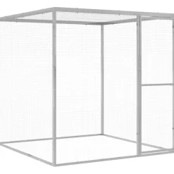 Kissahäkki 1,5x1,5x1,5 m galvanoitu teräs - FinePRICE Clearance