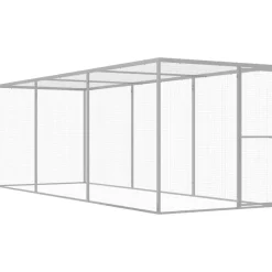 Kissahäkki 4,5x1,5x1,5 m galvanoitu teräs - FinePRICE Outlet