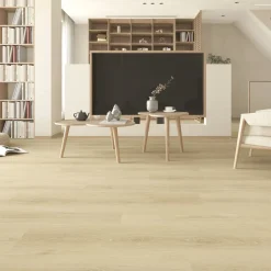 DomusFlooring Kivikomposiittivinyylilankku Kaukomielen kultapuu, integroitu askeläänieriste Online