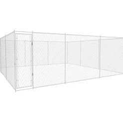 Koiratarha, galvanoitu teräs, 570x570x185cm - FinePRICE Online