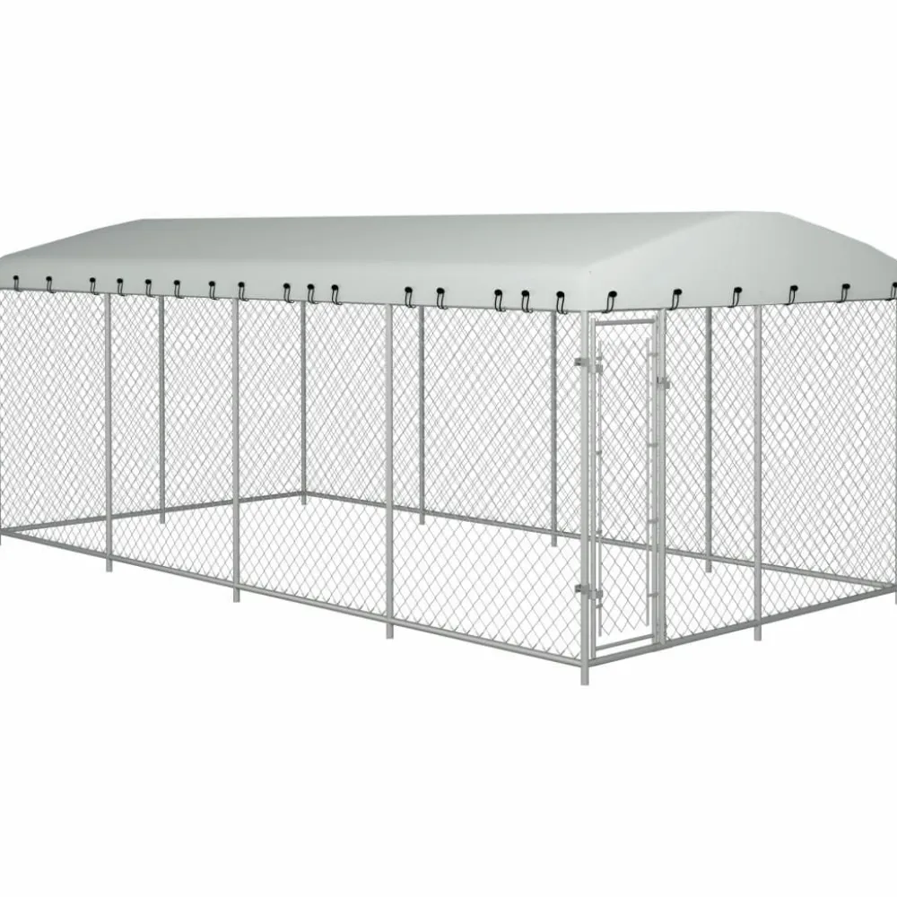 Koiratarha katoksella, 8x4x2m - FinePRICE Discount