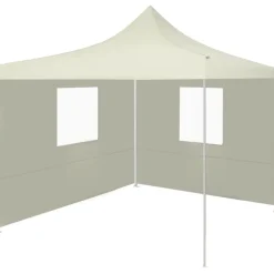 Kokoontaittuva juhlateltta 2 sivuseinää 2x2 m teräs kerma - FinePRICE