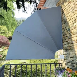 FinePRICE Kokoontaittuva parvekkeen sivumarkiisi harmaa 210x210 cm Outlet