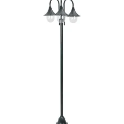 Kolmelyhtyinen pylväsvalaisin puutarhaan e27 220 cm vihreä - FinePRICE Clearance