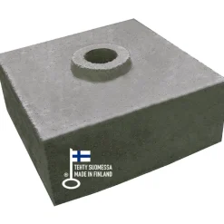 Korokekivi TEPE 240x240x100 mm ponttirakenteella harmaa - TEPE-terassiperustus New
