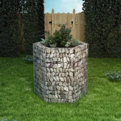FinePRICE Korotettu kuusikulmainen gabion-/kivikorikehys 1, eri kokoja Clearance