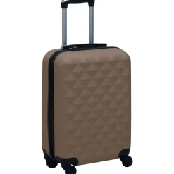 Kovapintainen matkalaukku ruskea ABS - FinePRICE Discount