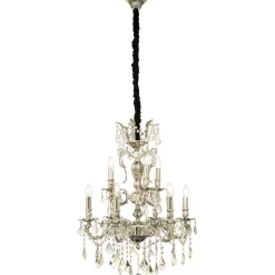 Kristallikruunu Allington Ø60cm 9-osainen antiikkihopea - Aneta Lighting New