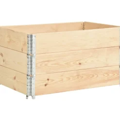 FinePRICE Kuormalavan reunukset 3 kpl 50x100 cm täysi mänty New