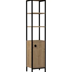 Linento Furniture Kylpyhuoneen korkea kaappi Derin, korkeus 161.8cm, ruskea