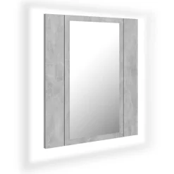 FinePRICE Kylpyhuoneen LED peilikaappi, betoninharmaa, 40x12x45 cm Sale