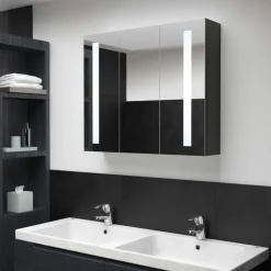 Kylpyhuoneen LED-peilikaappi, 89x14x62cm - FinePRICE Outlet