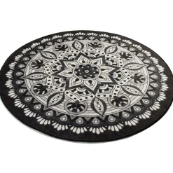 Kylpyhuonematto Mandal, Ø100cm, harmaa - Linento Discount