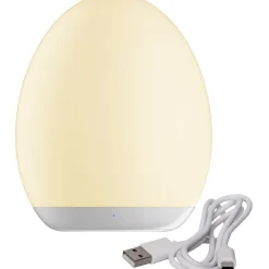 Star Trading Ladattava LED-pöytävalaisin Oval Ø92x110 mm valkoinen Online