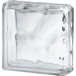 Vitrablok Lasitiili Wave 1908/W väritön lainellinen lopputiilen nurkka New