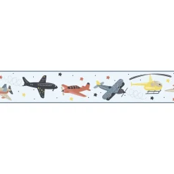 Lastenhuoneen boordi Kids Walls 45818, vinyylipinta, 0.18x5m, sininen - Tapetit.fi Clearance