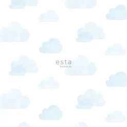 Esta Lastenhuoneen tapetti Little Bandits 138930, pilvi, sininen New