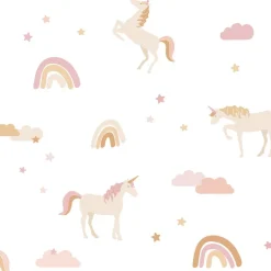 Esta Lastenhuoneen tapetti To The Moon And Back 139581, non-woven, eläin, vaaleanpunainen Clearance