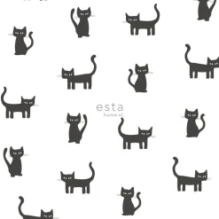 Esta Lastenhuoneen tapetti Little Bandits 138928, eläin, valkoinen/musta Discount