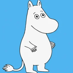 Lastenhuoneen tapetti Moomin 5181-1, 0,53x11,2m, sininen, non-woven - Sandudd Hot