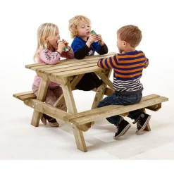 Lasten pöytä-penkkisetti Active, 91x89x57.5cm, painekyllästetty puu - Nordic Play