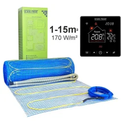 Lattialämmitysmatto , 170 W/m² + Wi-Fi termostaatti SN-20, eri kokoja - Grand Meyer Sale