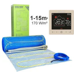 Lattialämmitysmatto , 170 W/m² + Wi-Fi termostaatti SN-15, eri kokoja - Grand Meyer Online