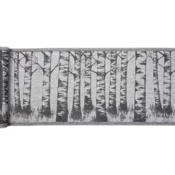 Laudeliina Koivikko 45x160 cm valkoinen/musta - Jokipiin Pellava Hot