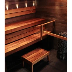 Laudepaketti Pro-laude 210 leveys max. 2100 mm syvyys 530/410 mm thermohaapa - Prosauna Clearance
