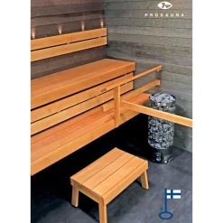 Laudepaketti Pro-laude 180 leveys max. 1800 mm syvyys 530/410 mm leppä - Prosauna Outlet
